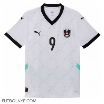 Camiseta Austria Marcel Sabitzer #9 Visitante Equipación para mujer Eurocopa 2024 manga corta Camiseta Austria Marcel Sabitzer #9 Visitante Equipación para mujer Eurocopa 2024 manga corta